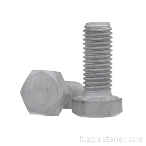 Hot Dip Galvanized Hexagon Head Bolt Din933 Bulloni Hex Head